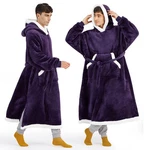 Bedsure Wearable Blanket Hoodie, Oversized Sherpa, Long Hooded Sweatshirt, Dark. Fixed Price $74.98.