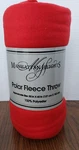 Manhattan Heights Red Light Weight Fleece Throw Blanket 50 X 60 Inches New. Fixed Price $12.99.
