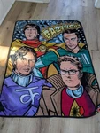 Rare Print 2013 Big Bang Theory Tv Show Cast Throw Blanket 46X60. Fixed Price $23.80.