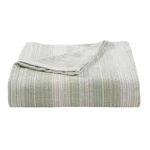 Tommy Bahama Bed Blankets King Shore Stripe 1-PIECE Breathable Cotton Green. Fixed Price $63.18.