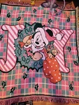 Vtg Disney Mickey Mouse Christmas Joy Beacon Tapestry Throw Blanket Size 52X60. Fixed Price $20.16.