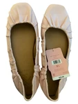 Sam & Libby Ballet Flats Light Pink Ruched Square Toe Slip On Women's Shoes. Fixed Price $20.00.