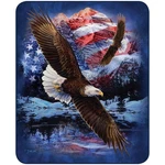Regal DB53242 Eagle Flag Queen Faux Fur Blanket 71X91. Fixed Price $48.61.