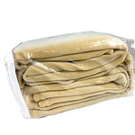 Plush Blanket Fuzzy New Queen Full Nylon Velvety Tan Jcp? In Package. Fixed Price $31.99.