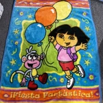 Nick Jr. Vintage Dora The Explorer & Boots Soft Fleece Baby Blanket Fiesta. Fixed Price $26.00.