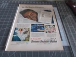 Vintage 1946 Simmons Electronic Blanket Heated Ephemera 40'S Print Ad. Fixed Price $9.55.
