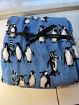 Vera Bradley Blanket Playful Penguins Super Soft Blue 80 X 50. Fixed Price $39.99.