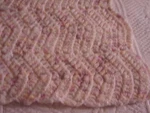 New Handcrafted Crochet Baby Afghan Blanket Pink Yellow Purple Throw. Fixed Price $65.00.