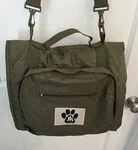 Jla Pets Fleece Blanket Shoulder Bag / Tote Waterproof Black White Paw Print. Fixed Price $28.00.