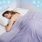 Cooling Blanket, 60"X80" Blankets For Hot Sleepers Double Side Enhanced. Fixed Price $36.53.