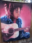 Bob Marley Signature Fleece Throw Blanket Reggae Bed Spread Beach Rasta Ska Art. Fixed Price $29.65.