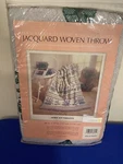 Crown Crafts Jacquard Woven Afghan Throw Blanket African Violets New. Fixed Price $16.99.