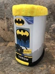 Dc Comics Batman Plush Throw Blanket 46" X 60" Yellow Black Blue Superhero. Fixed Price $12.99.