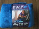 Cabeau Fold 'n Go Travel Blanket With Case - Royal Blue, 60" X 36" New. Fixed Price $22.99.