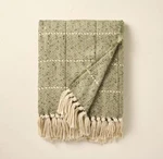 Hearth & Hand Holiday Herringbone Stripe Woven Throw Blanket Green/cream New. Fixed Price $29.99.