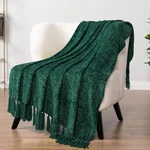Pavilia Emerald Green Chenille Throw Blanket For Couch Sofa, Soft Knit .... Fixed Price $43.27.