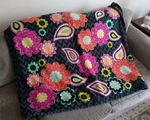 Vera Bradley Retired Ziggy Zinnia Throw Blanket Floral Fleece Plush 80" X 50". Fixed Price $29.99.
