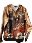 Star Wars Jacket Hoodie Zip Darth Vader Sz Medium All Over Graphic Lucas Film. Fixed Price $22.95.