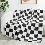 Exclusivo Mezcla Checkered Throw Blanket, Super Soft (50"X60"), Black. Fixed Price $20.99.