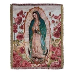 Our Lady Of Guadalupe Tapestry Throw Blanket 54X65 In Features One Sided Design. Fixed Price $59.99.