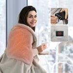 Maxwelf Apollo Heated Blanket, Portable Blanket. 63X47 Angora Yarn Fleece. Fixed Price $50.75.