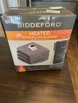 Biddeford Heated Microplush Blanket, Twin, Navy---digital Controller. Fixed Price $34.00.