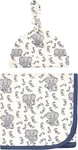 Touched Nature Unisex Baby Organic Cotton Swaddle One Size, Blue Elephant. Fixed Price $18.43.
