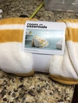 Room Essentials Solid Microfleece New Blanket Golden Yellow/white. Fixed Price $14.00.