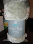 New Comfort Bay Soft Throw 50X60IN Super Light Green/white. Fixed Price $9.83.