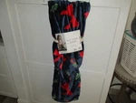 New Rae Dunn Home Navy Christmas Holly Wreath Plush Throw Blanket 50X70". Fixed Price $23.28.