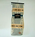 Pendleton Gray / Tan Sherpa Fleece Reversible Southwest Aztec Throw Blanket New. Fixed Price $125.99.