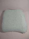 Berkshire Blanket Knitted Throw Teal/aqua Approx 51X56 Polyester Soft!!. Fixed Price $21.99.