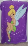 Vintage Disney Purple Plush Fleece Throw Blanket Fairy. Fixed Price $49.99.