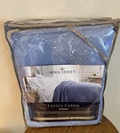 Royal Velvet Luxury Ringspun Cotton Blanket Twin Blue Soft Woven 66 90. Fixed Price $48.00.