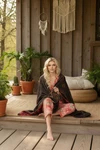 Johnny Was Mina Gold Travel Blanket H17824-0. Fixed Price $118.00.
