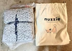 Nuzzie Chunky Knit Blanket - Breathable Cooling Handmade Heather Grey 25LBS. Fixed Price $226.95.