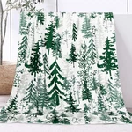 Jarthenaamcs Christmas Blanket Watercolor Green Pine 50 X 60 Inches,. Fixed Price $26.05.
