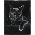 Yisumei Black Cat Throw Blanket Modern Decorative 50"X60",. Fixed Price $38.76.