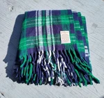 Vtg Faribault Woolen Mill Co Blue/green Plaid Throw Fringe Usa 51 X 54 Wpl 328. Fixed Price $19.43.