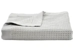 Jennifer Adams Cotton Waffle Throw 60" X 70" 100% Gray. Fixed Price $19.95.