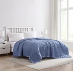 Beatrice Home Fashions Down Alternative Blanket, Twin, Medium Blue. Fixed Price $35.96.
