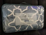Charisma Down Alternative Blanket Comforter Blue/white, Size Queen. Fixed Price $35.00.