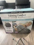 Sharper Image Calming Comfort Weighted Blanket (also Includes Separate Cover). Fixed Price $80.00.