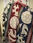Woven Jacquard Throw Mohawk Home Soccer Balls 100% Cotton Made Usa New Nip Vtg. Fixed Price $24.50.
