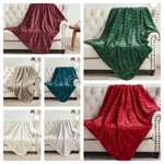 Soft Fuzzy Warm Throw Blanket Jacquard Rabbit Faux Fur With Micromink Backing. Fixed Price $29.60.