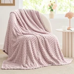 Bedelite Fleece Throw Blanket For Couch - 3D Jacquard Decorative Lotus P.... Fixed Price $24.55.
