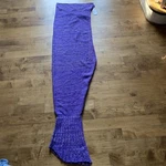 Hughapy Mermaid Tail Knit Crochet Cozy Blanket Adult Child Girls Purple New. Fixed Price $22.45.