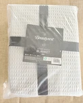 Beautyrest Waffle Weave Blanket Full/queen Gray Textured Coverlet Comforter Nwt. Fixed Price $39.99.