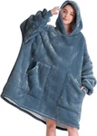 Blanket Hoodie Adults Sherpa Soft Warm Thick Oversized Wearable Hooded Blue Grey. Fixed Price $64.85.