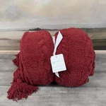 Pottery Barn Classic Cable Knit Throw Blanket 50 X60 Tomate Red Nwt. Fixed Price $69.95.